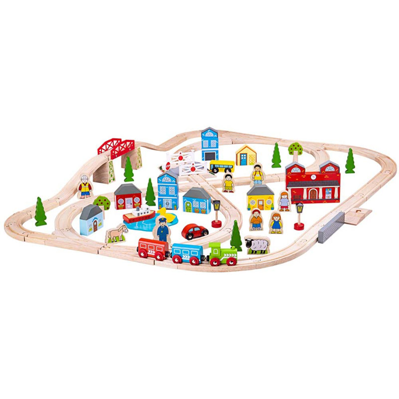 Circuit de train en bois - la ville, BIGJIGS  La Boissellerie Magasin de  jouets en bois et jeux pour enfant & adulte
